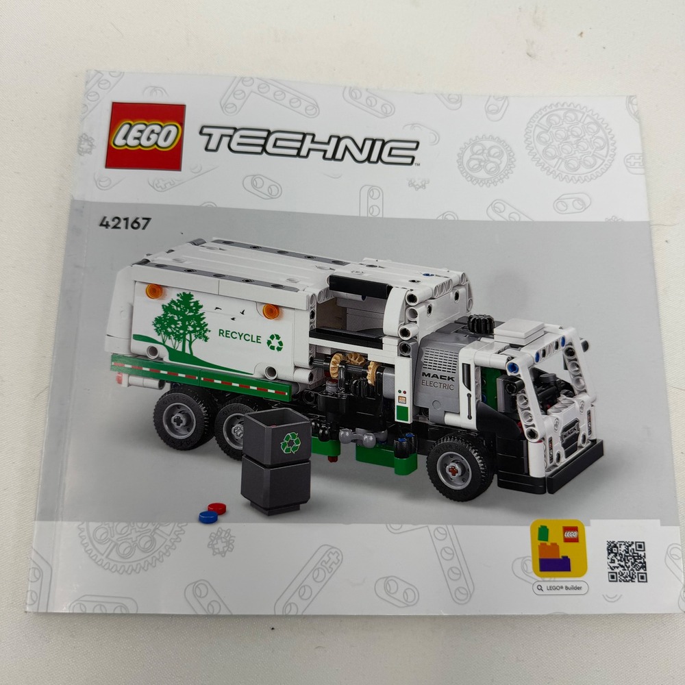 LEGO Technic Mack LR Electric Garbage‎ Truck 42167 Instruction Manual Only